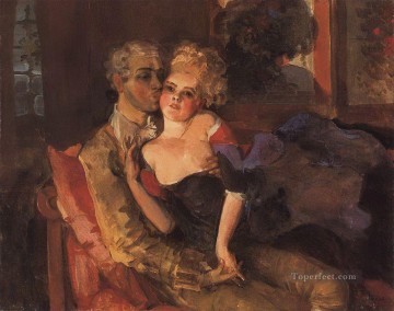 ヌード Painting - 恋人たちの夜 1910 年コンスタンチン・ソモフの性的裸ヌード